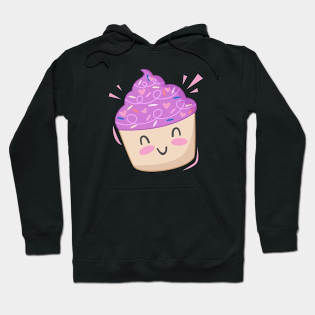 Cute Cupcake Design Hoodie by BrightLightArts